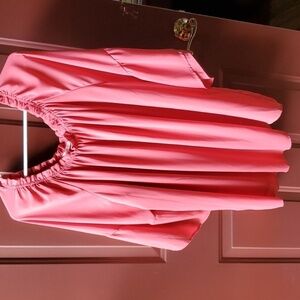 Violet and Claire coral top gathered neck wing sleeve size 3X